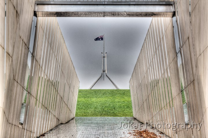 Civic_HDR_20090426_0082_3_4_5_6.jpg - Parliament House flagpole, viewed from Reconciliation Place, Canberra